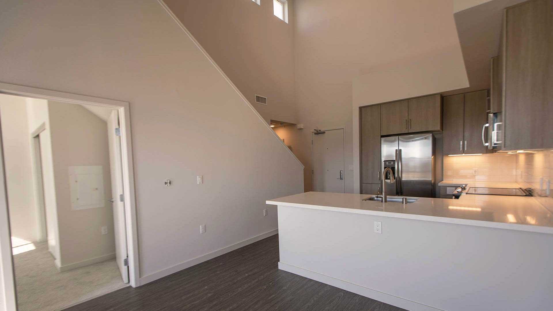 Mira plan B Loft kitchen entry view 1