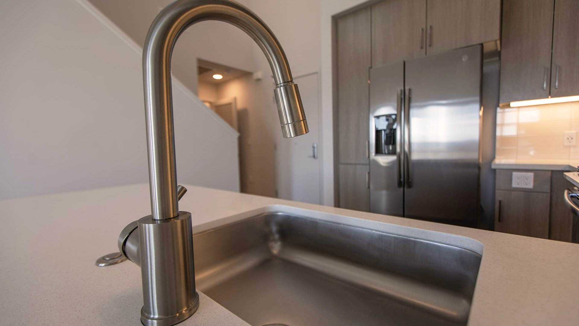 Mira plan B Loft kitchen faucet view 1