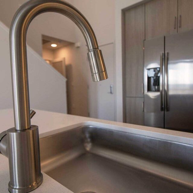 Mira plan B Loft kitchen faucet view 1