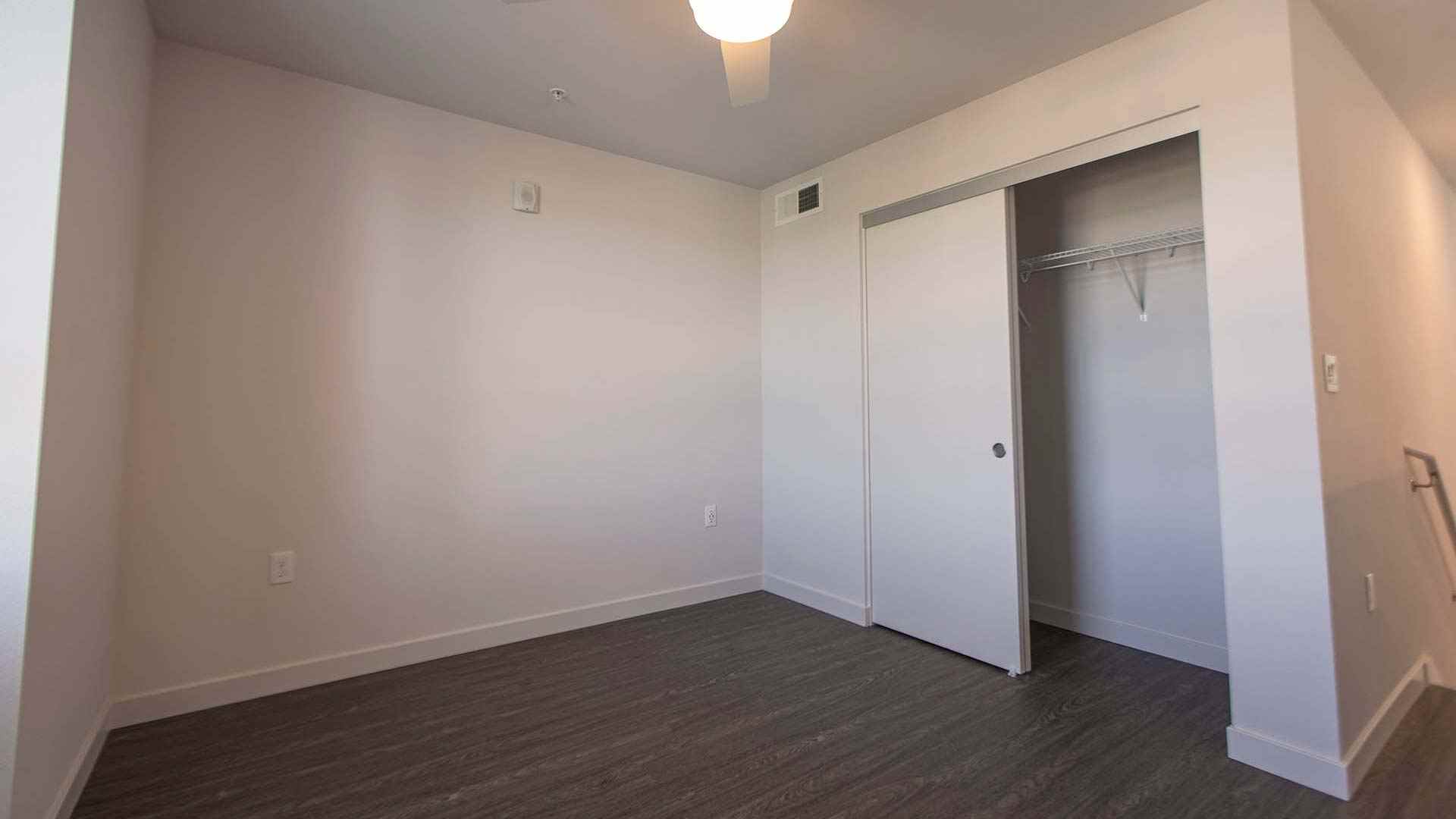 Mira plan D Loft bedroom view 1