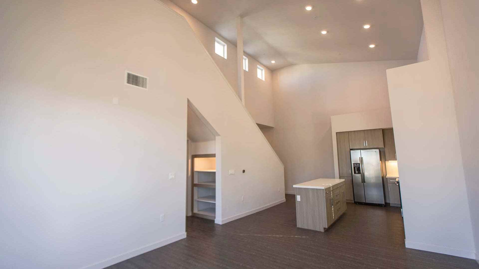 Mira plan D Loft kitchen dining view 1