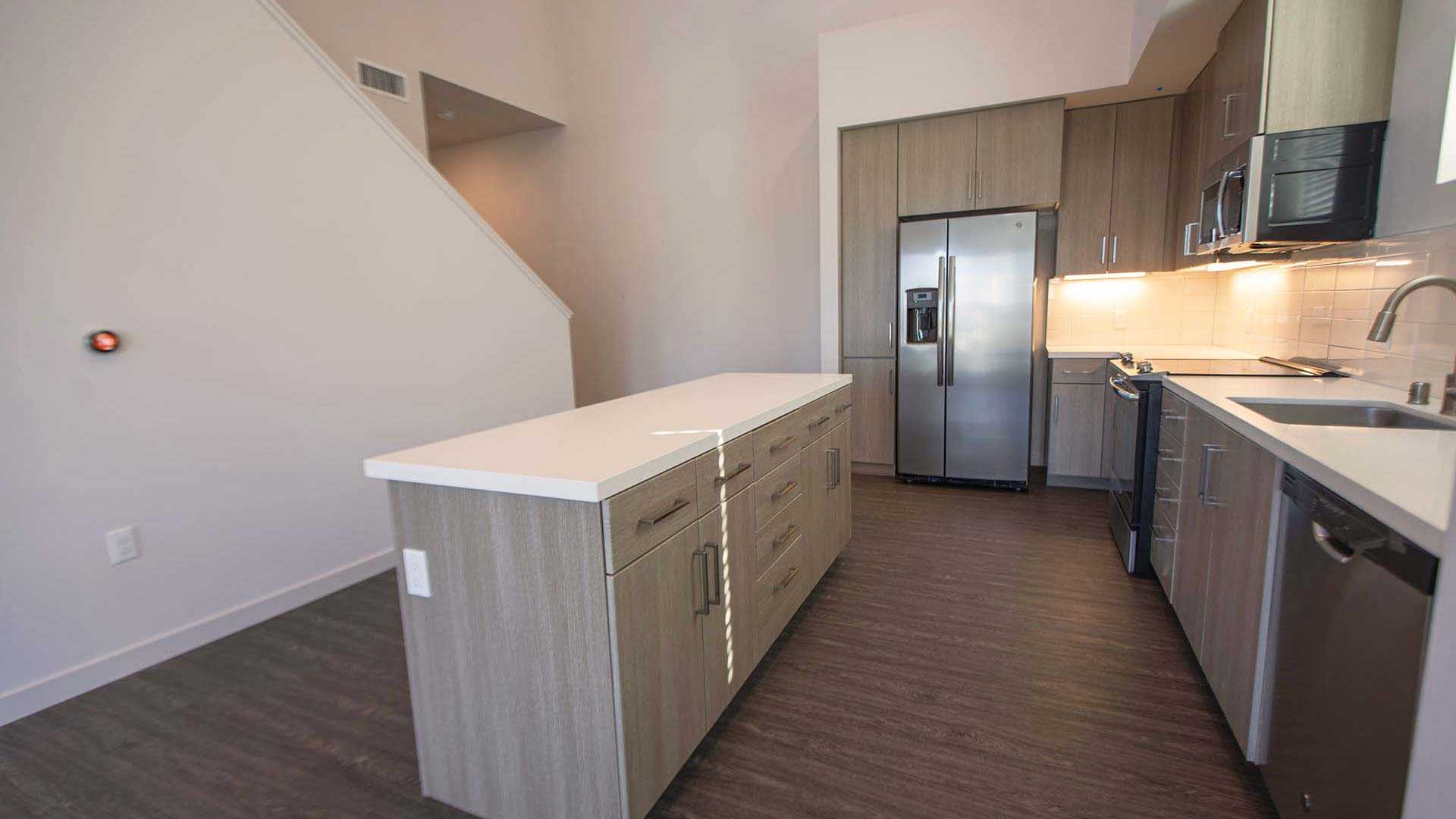 Mira plan D Loft kitchen view 1