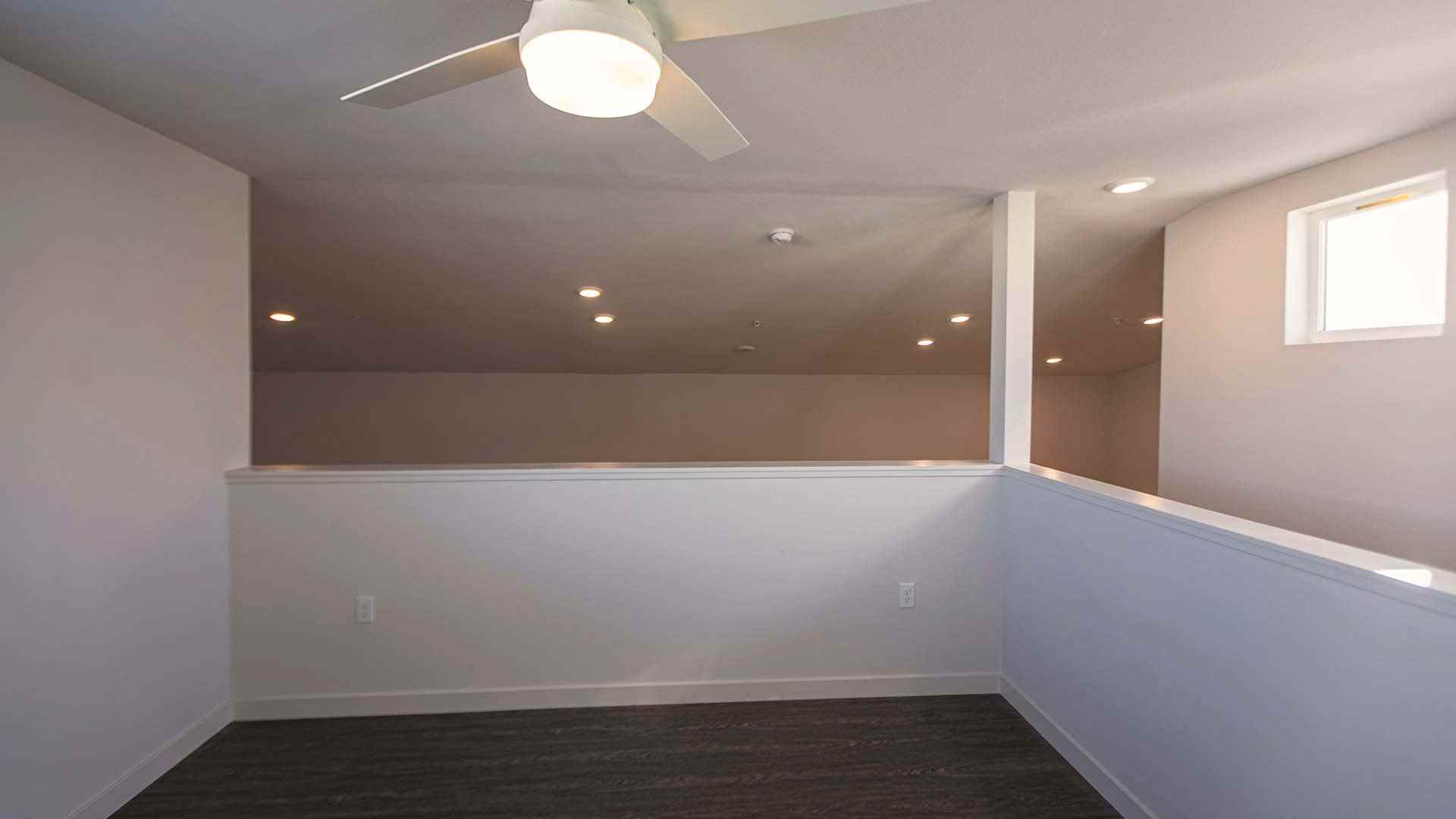 Mira plan H Loft bedroom view 1