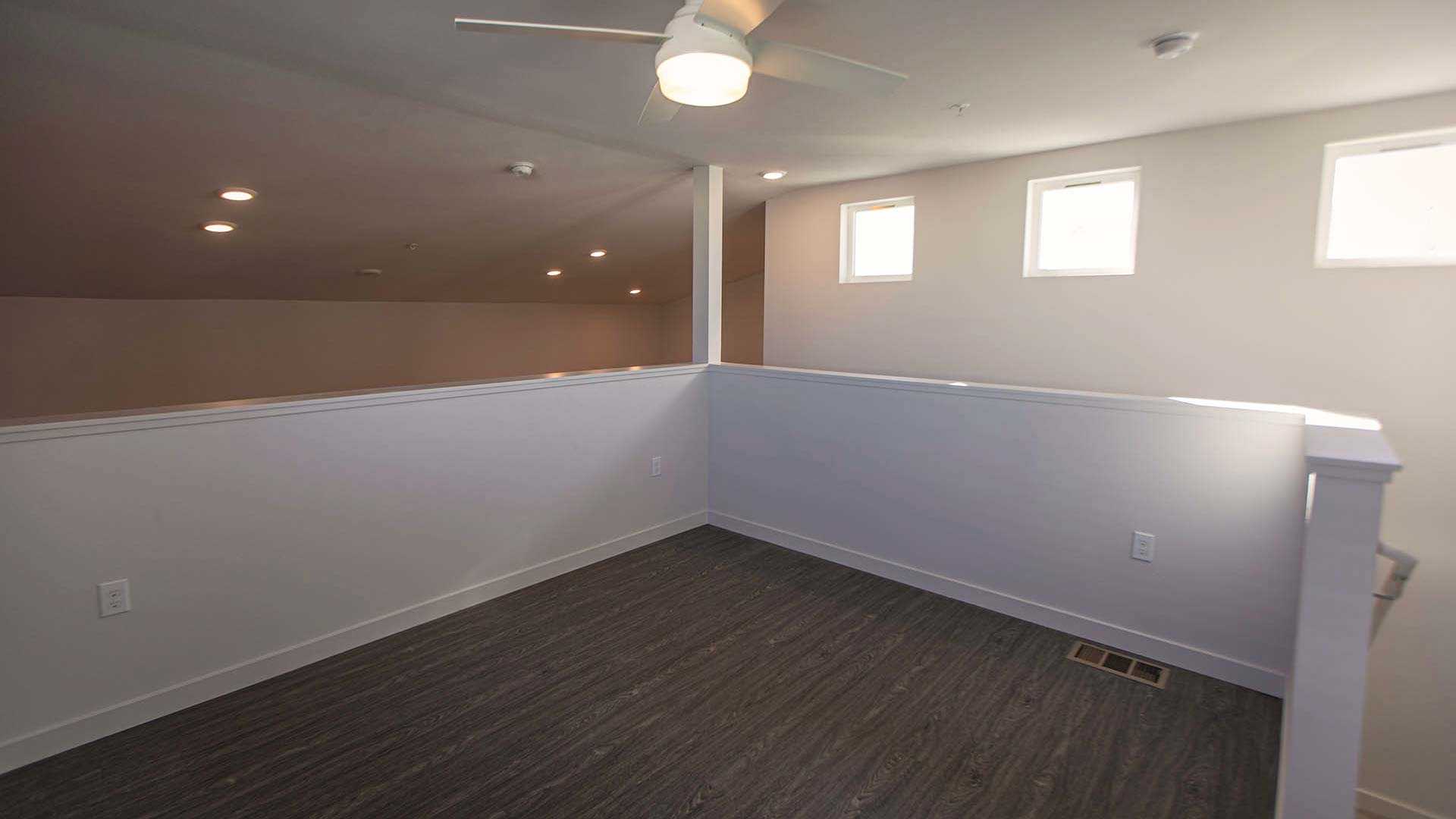 Mira plan H Loft bedroom view 2