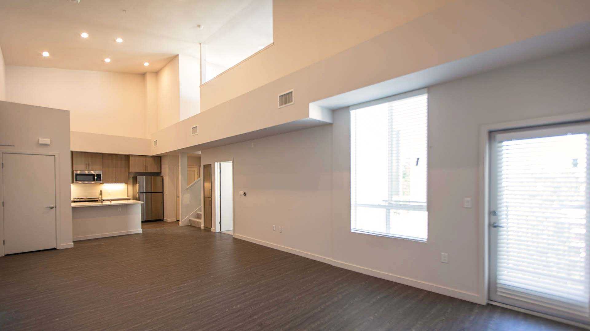 Mira plan H Loft kitchen livingroom view 1