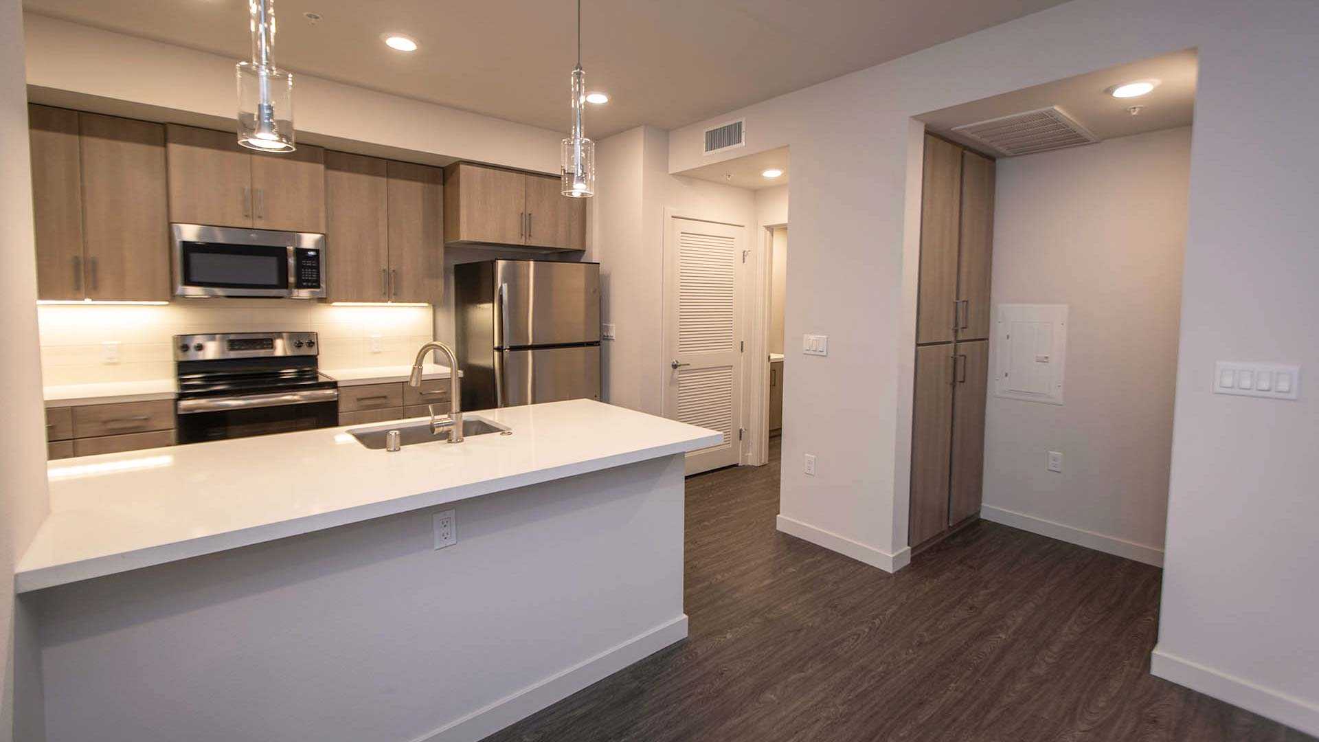 Mira plan H kitchen island view 2
