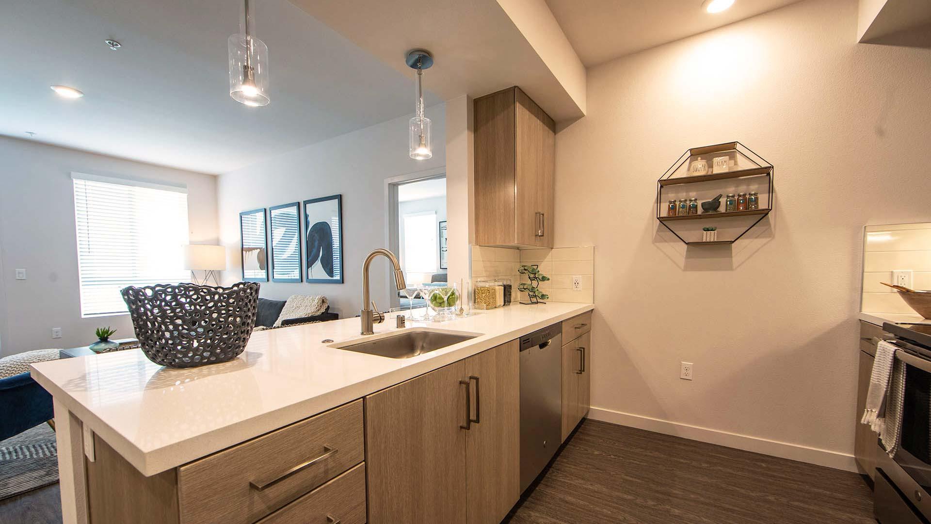 Mira Floorplan K model unit kitchen view 1