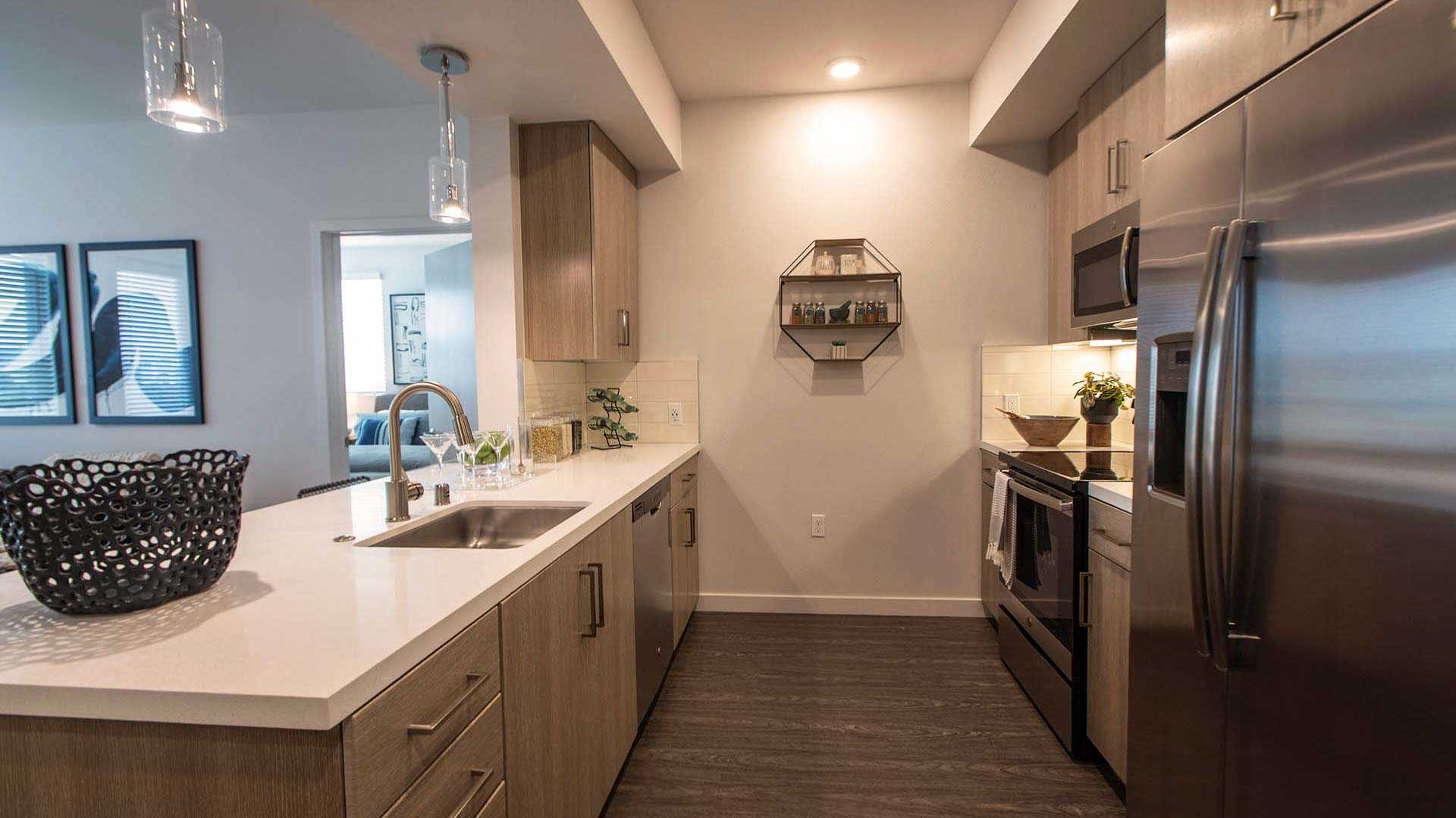 Mira Floorplan K model unit kitchen view 2