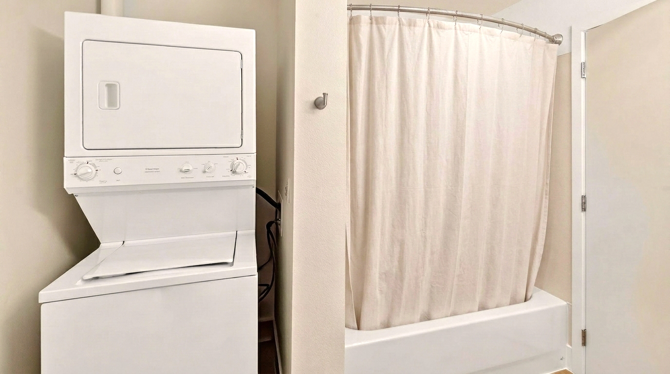 Mural open a1 bathroom washer dryer