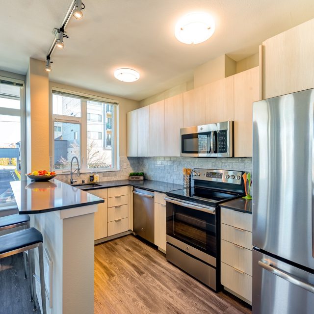 Mural apartments model kitchen