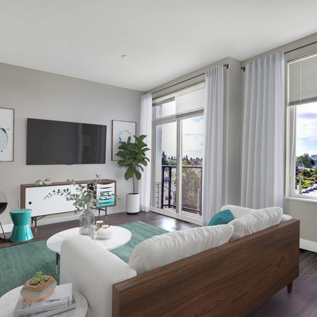 Mural interior balcony view