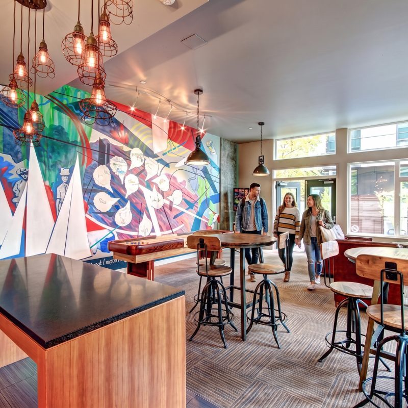 Mural clubhouse lifestyle