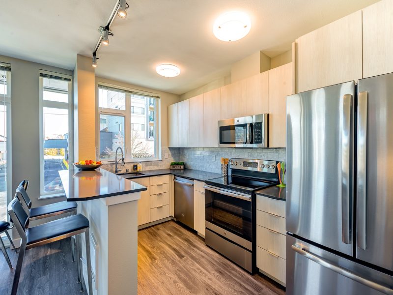 Mural apartments model kitchen