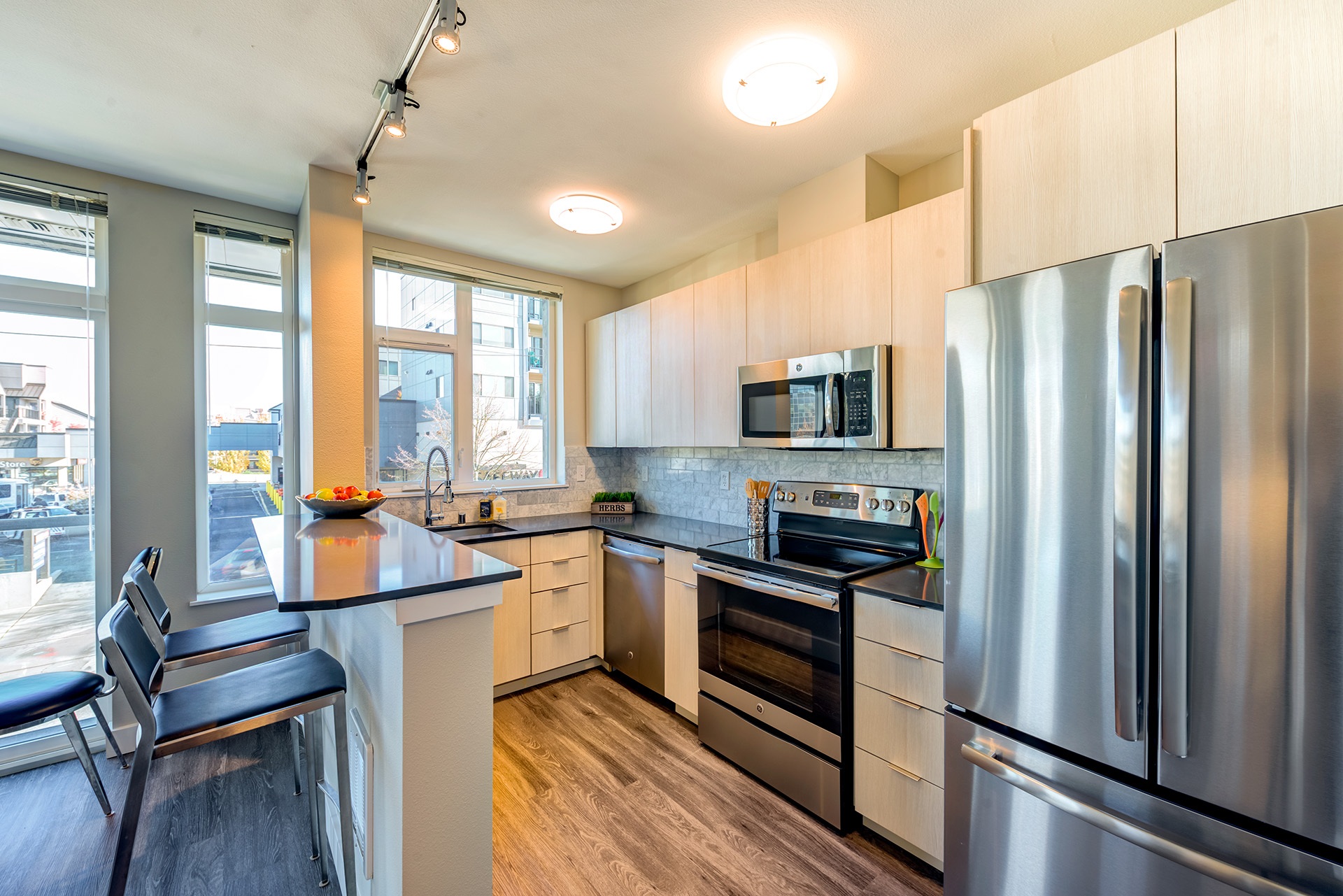 Mural apartments model kitchen