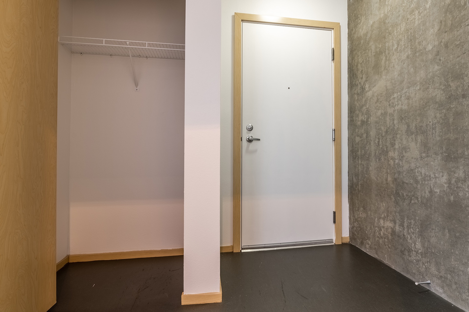Mural interior front entrance closet