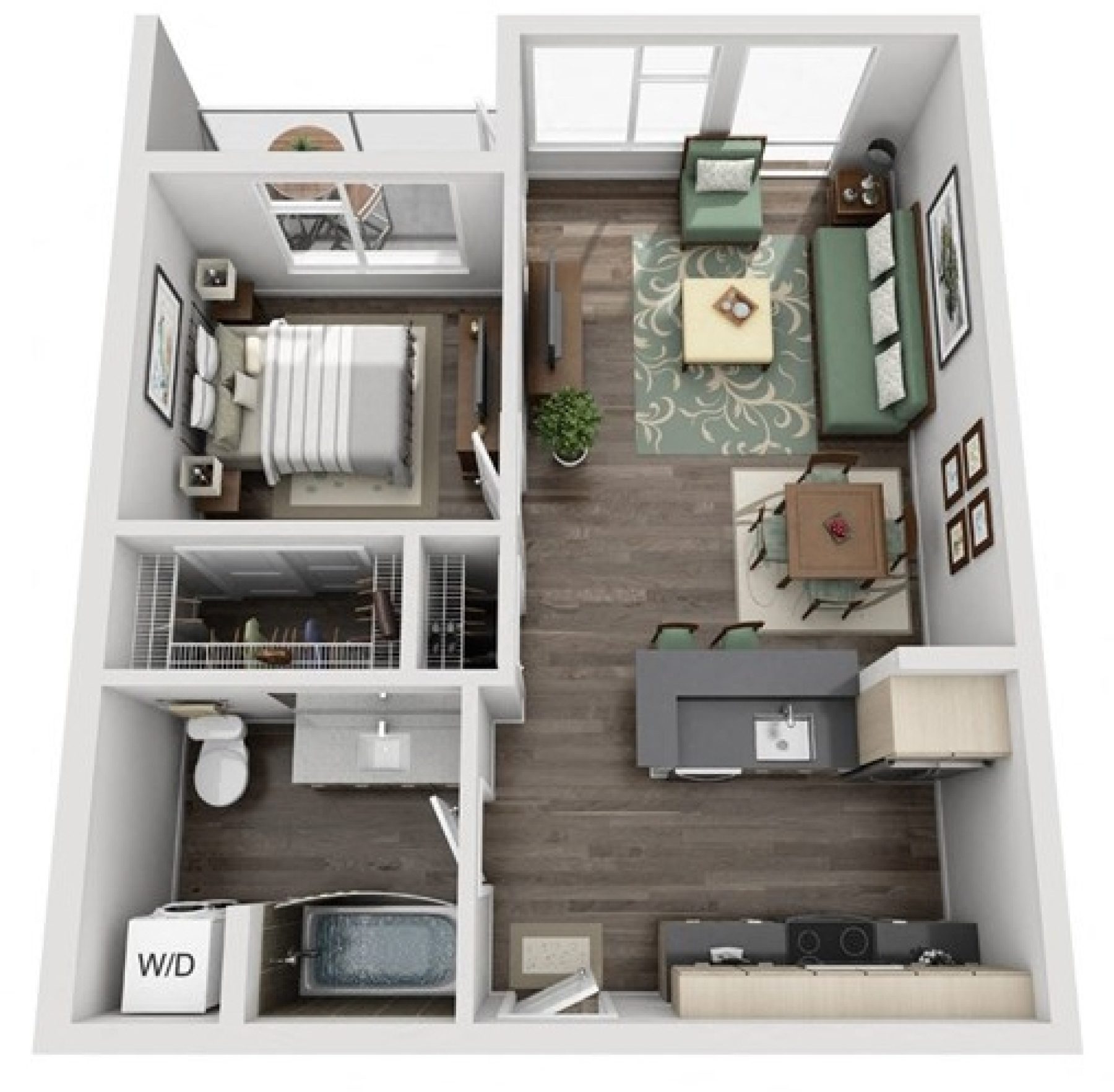 Plan Image: 1x1 B