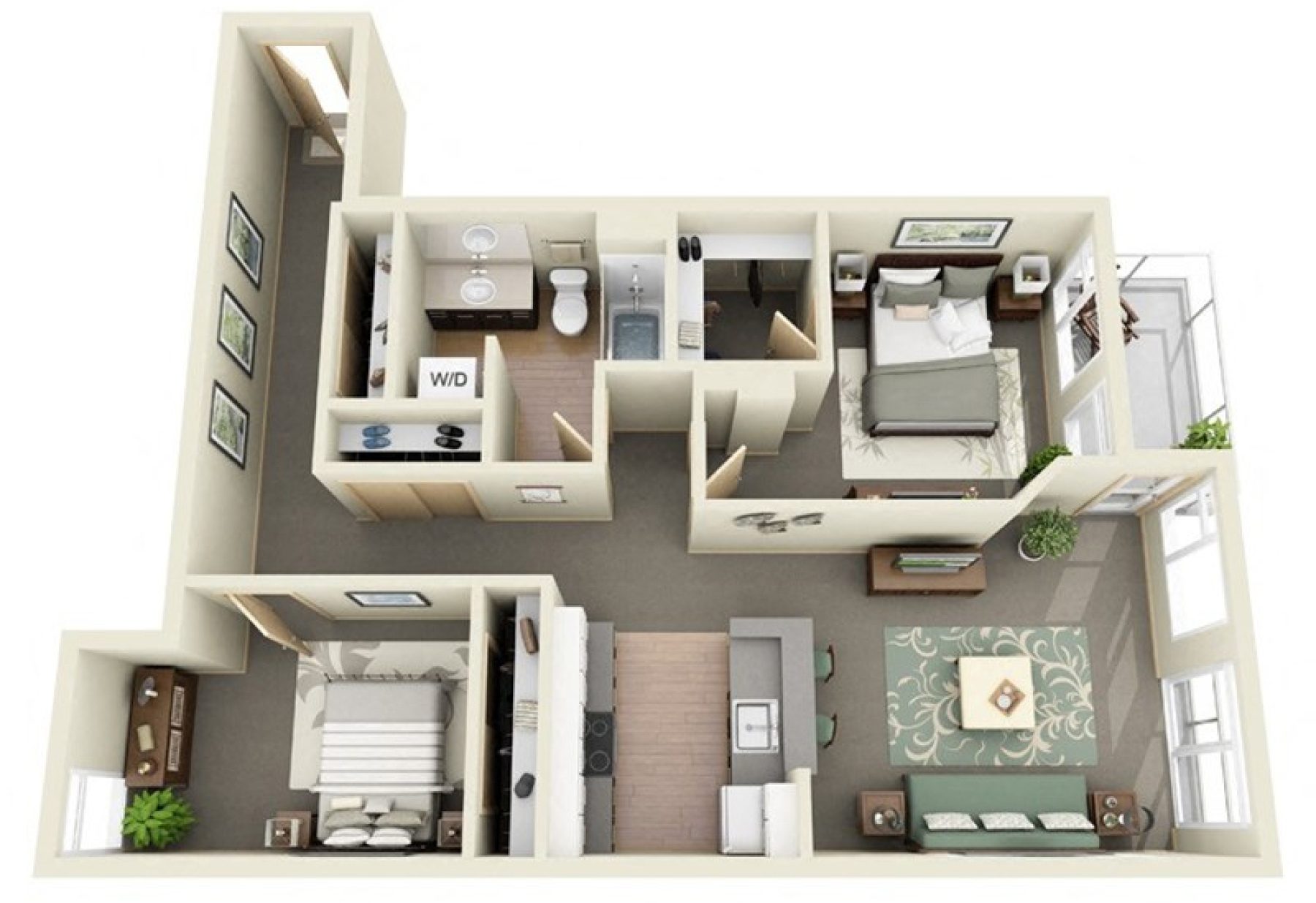 Plan Image: 2x1 A