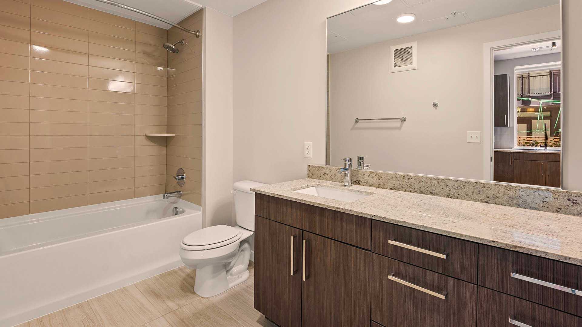 Reve apartments a5 model bathroom warm view