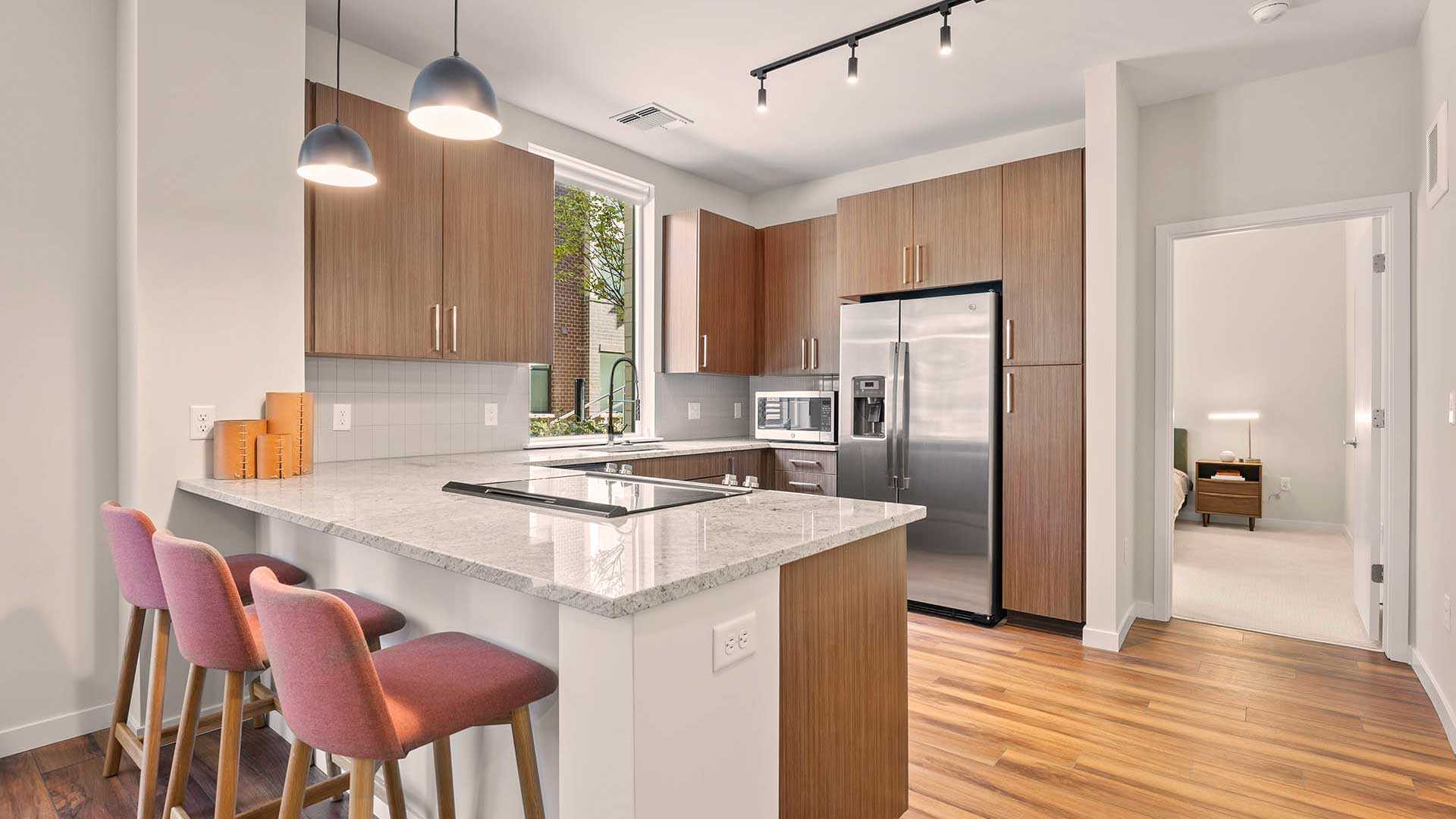 Reve apartments a5 model kitchen warm view
