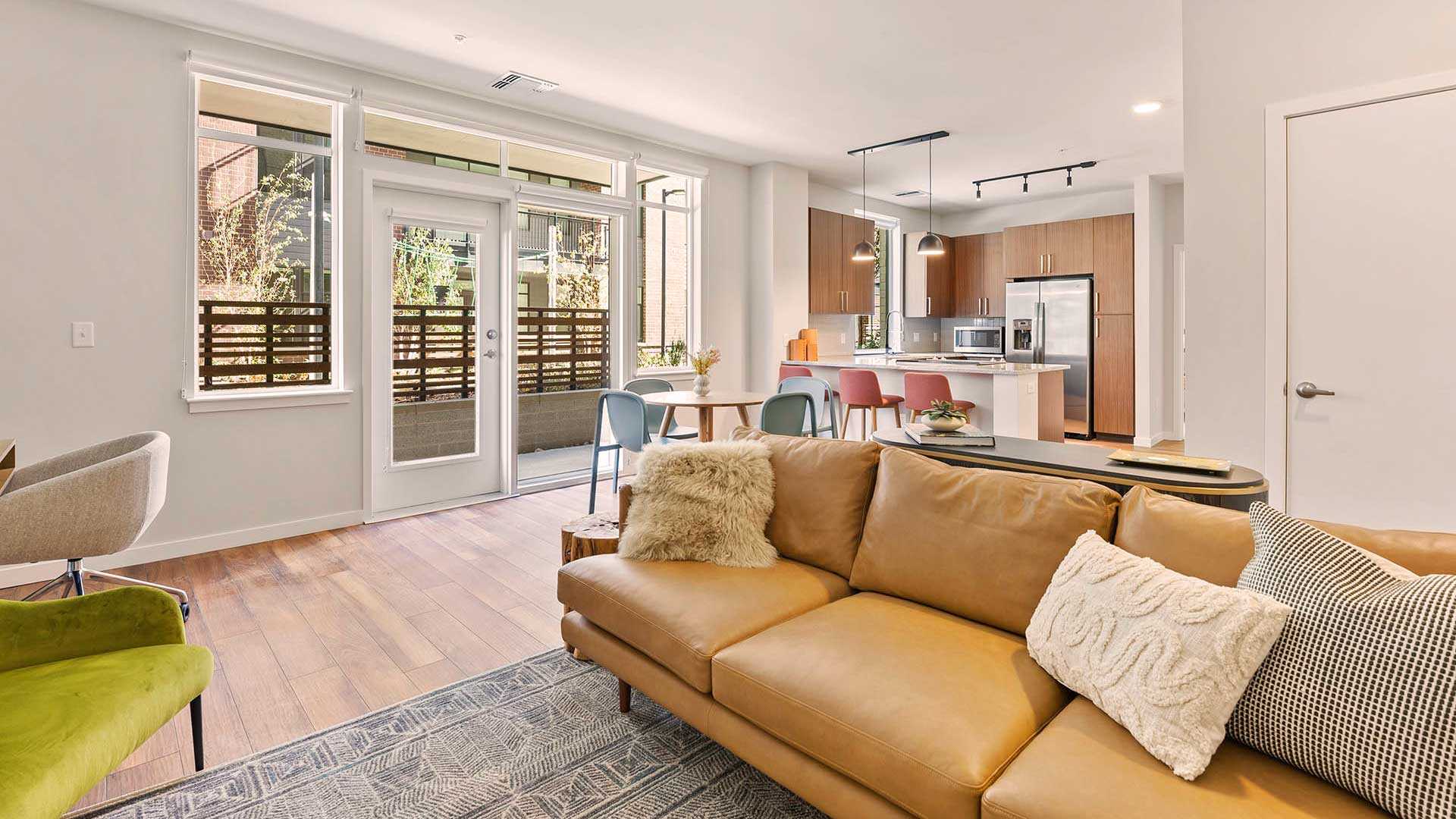Reve apartments a5 model living room view 1