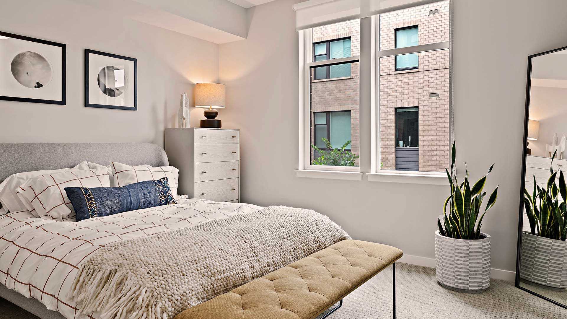 Reve apartments b5 model bedroom view 1