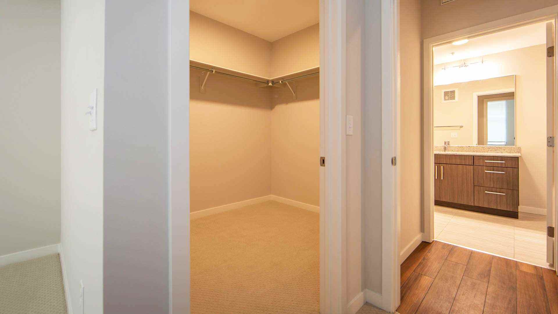 Reve apartments c1 walkin closet view 2