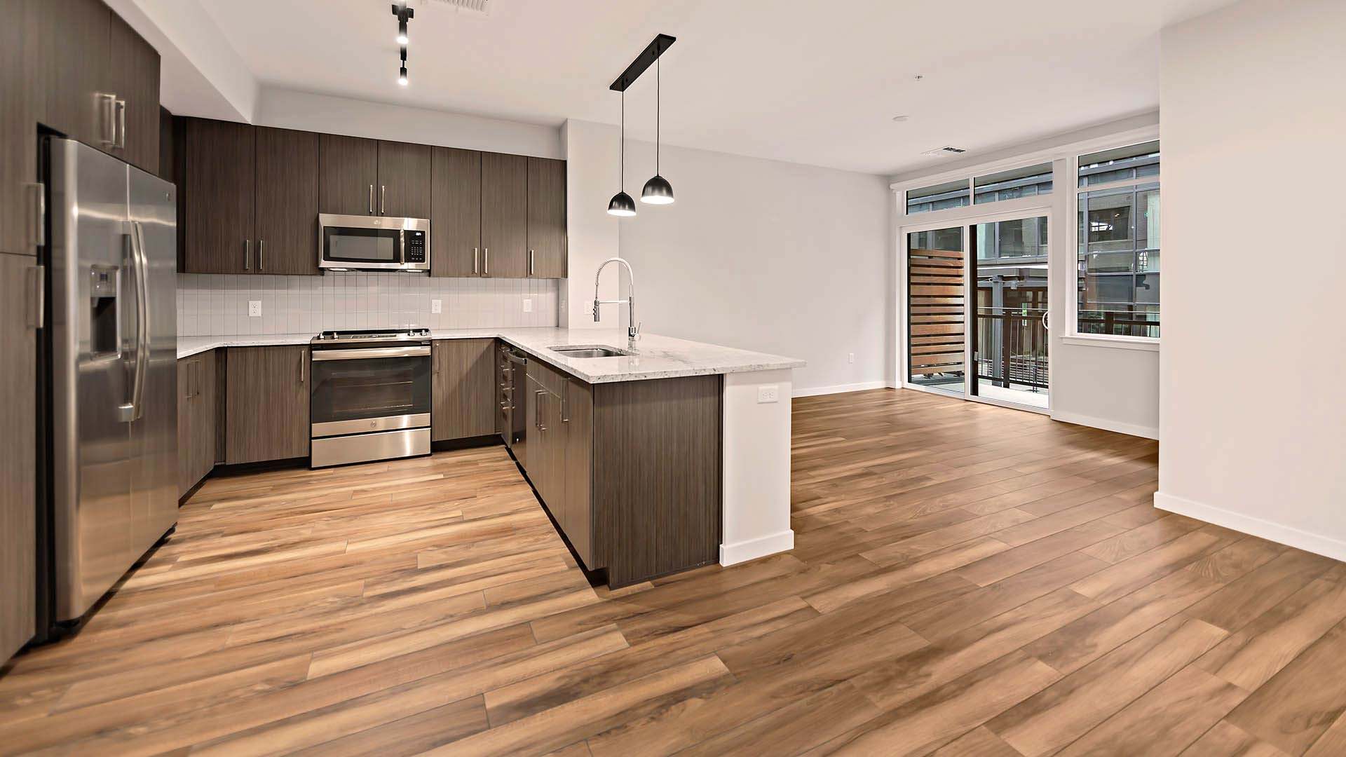 Reve apartments lw1 kitchen livingroom view