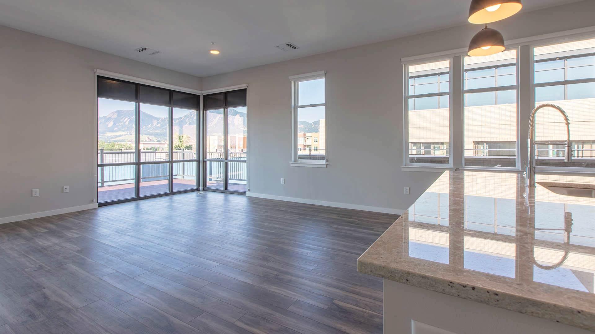Reve apartments ph2 kitchen island view