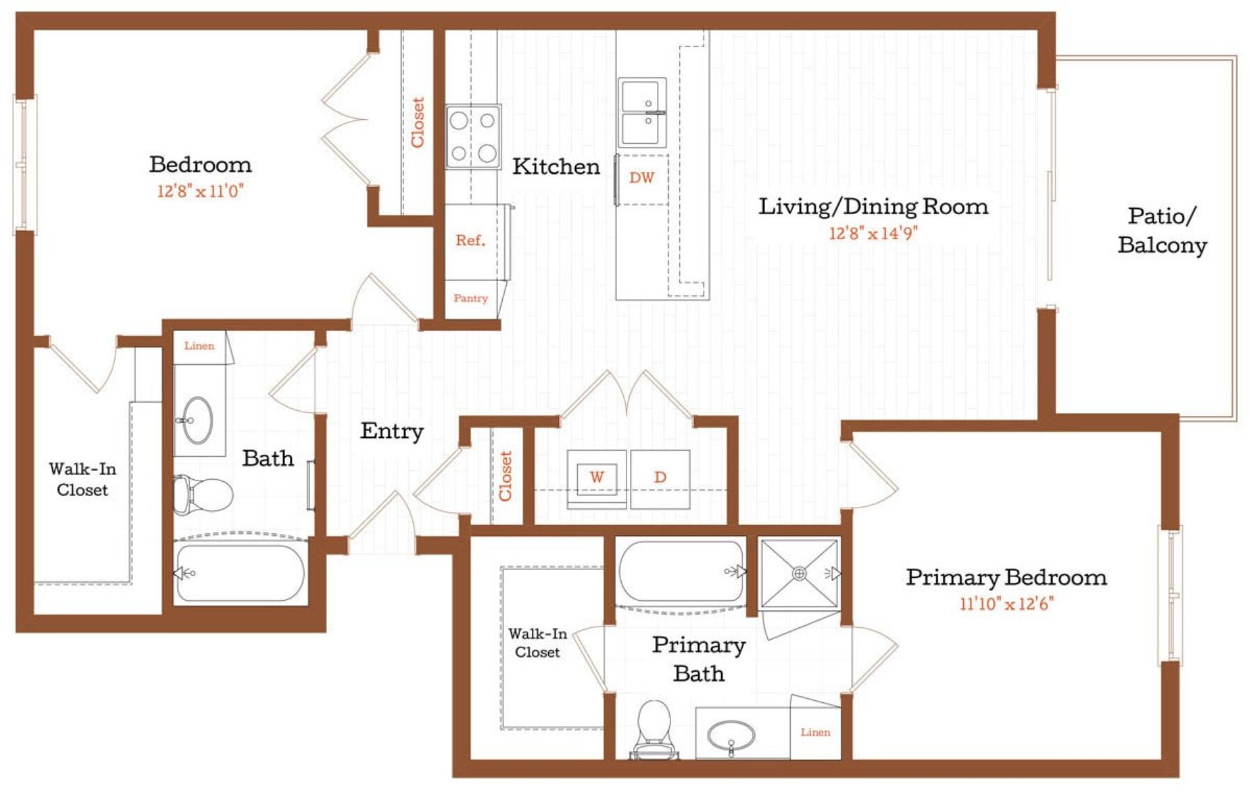 Plan Image: B1 - 2 Bedroom