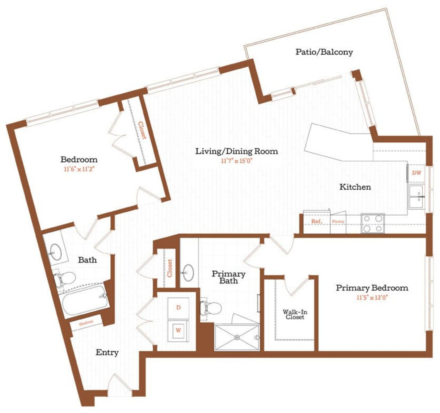 Plan Image: B7 - 2 Bedroom