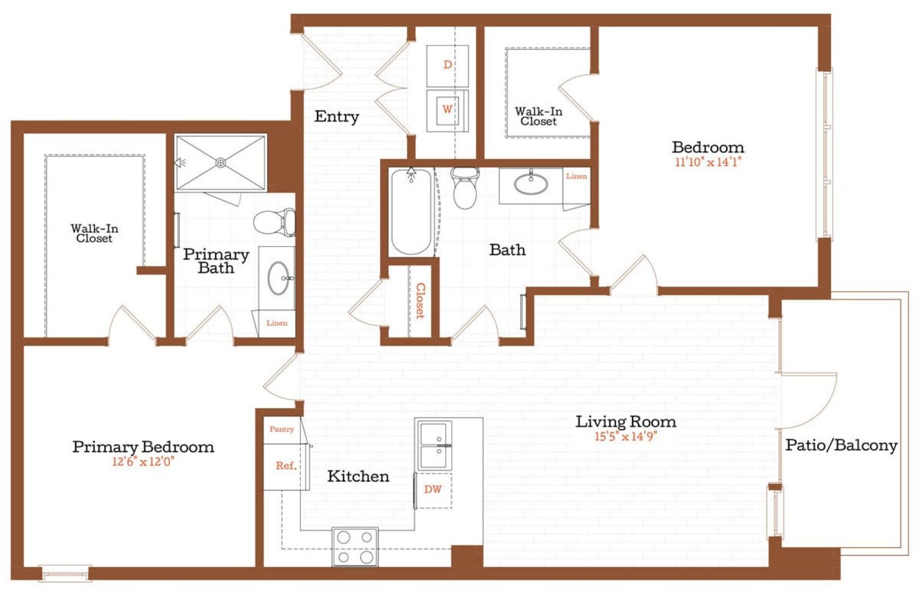 Plan Image: B6 - 2 Bedroom