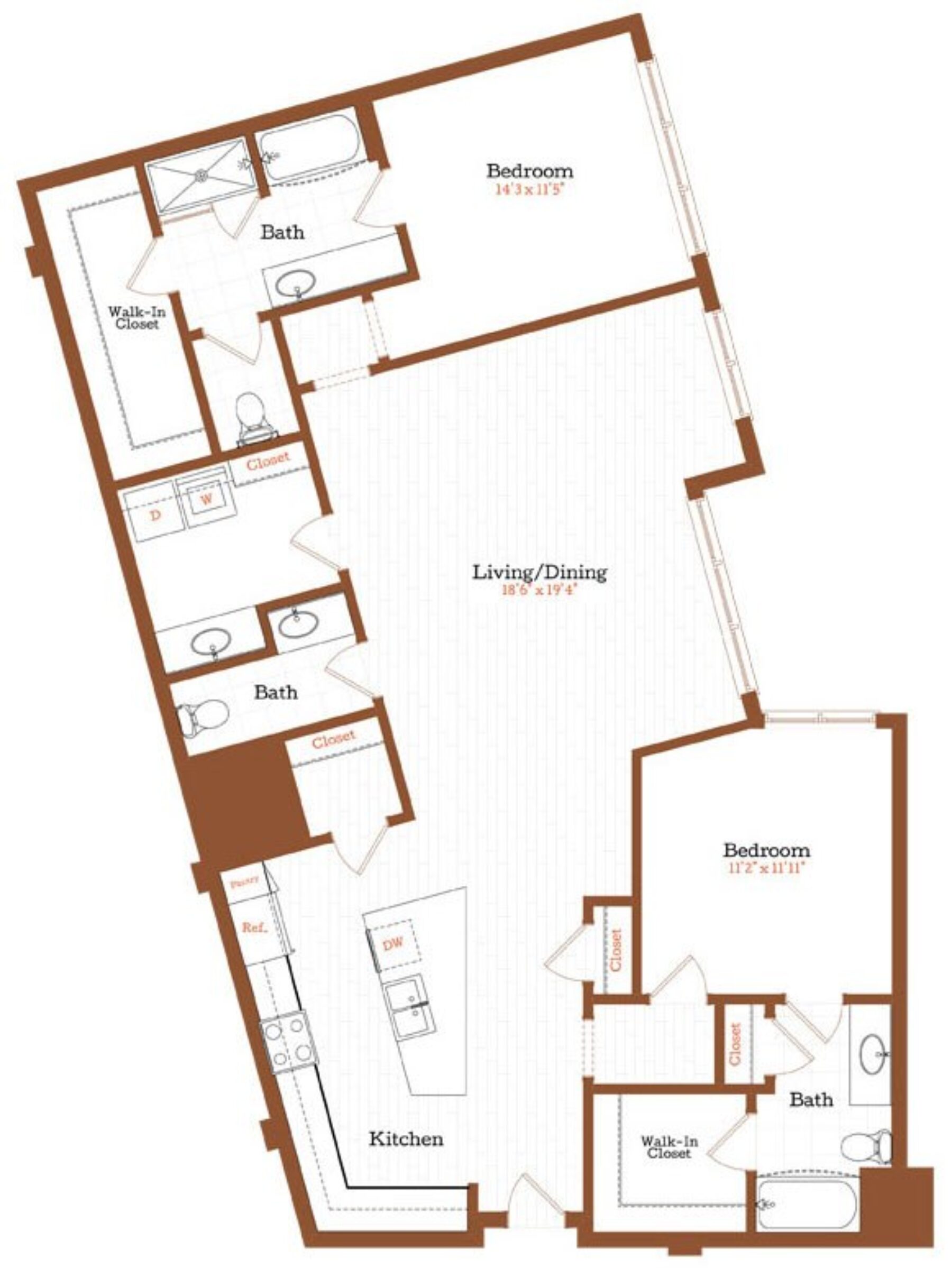 Plan Image: B8 - 2 Bedroom