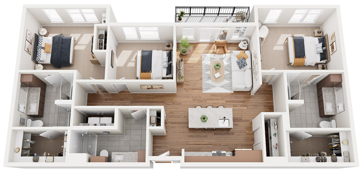 Plan Image: C1 - 3 Bedroom