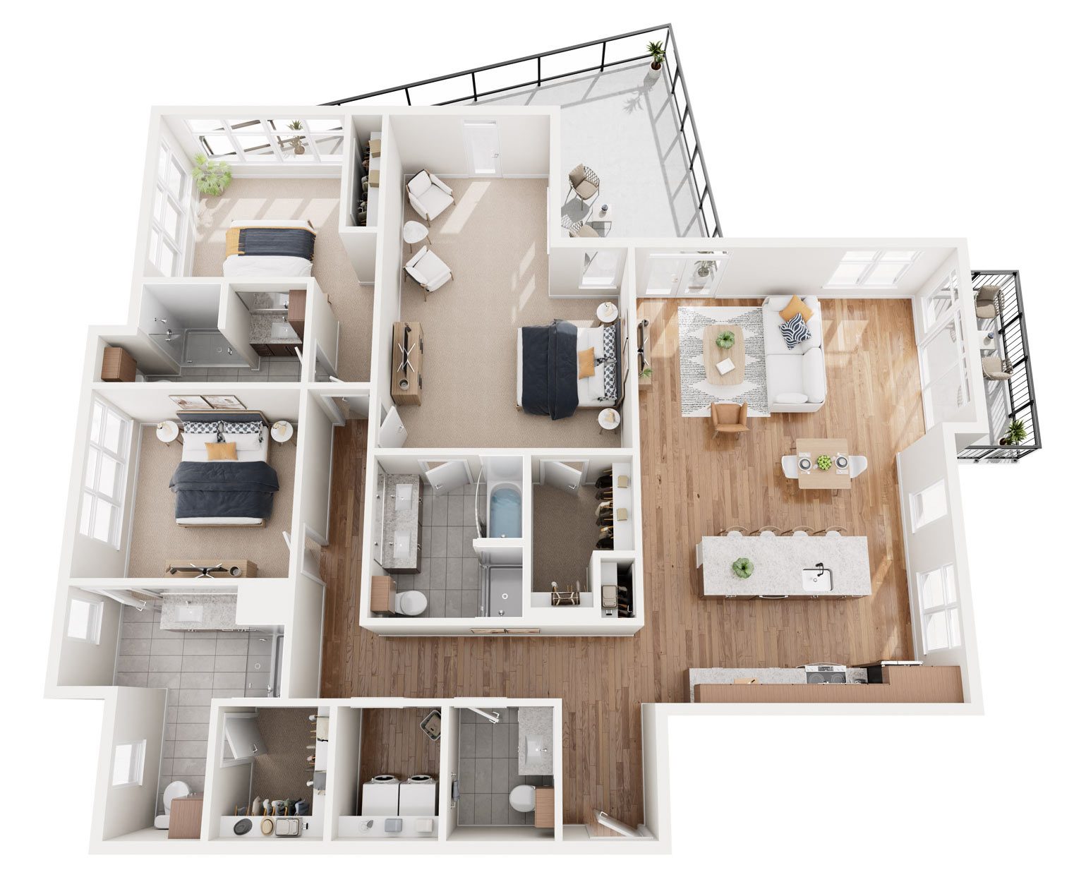 Plan Image: C3 - 3 Bedroom w/Terrace