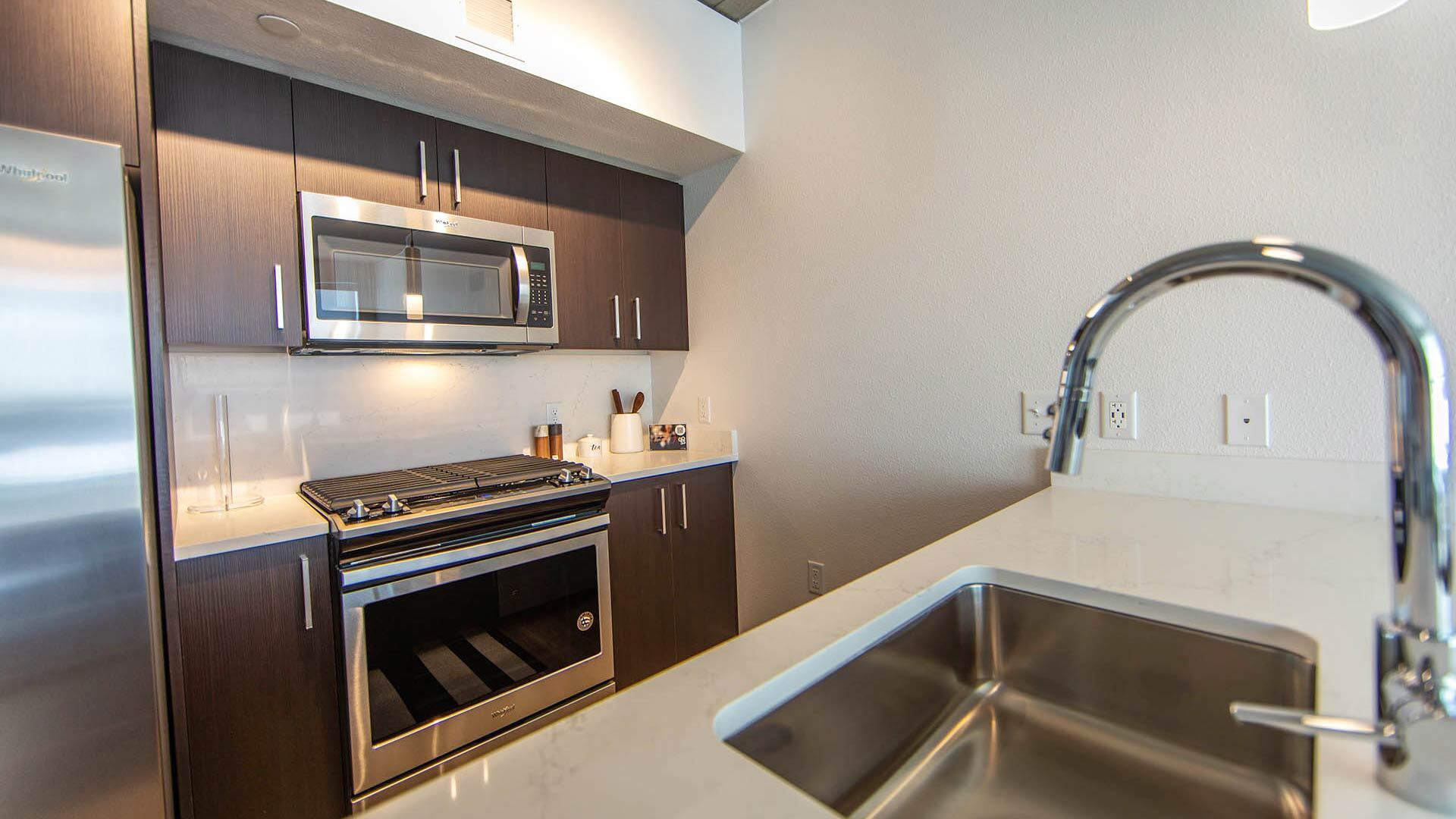 Goss B1 1br model kitchen view 2
