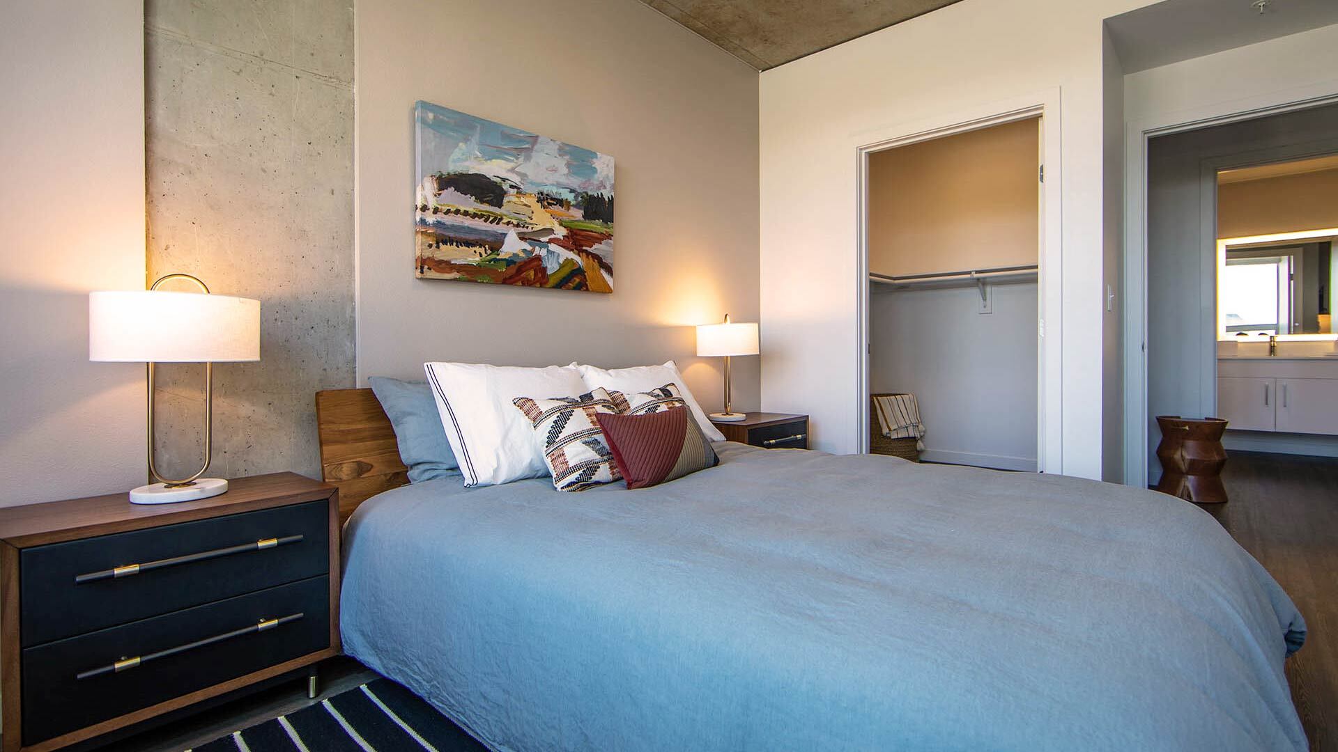 Goss C2 1br model bedroom view 2