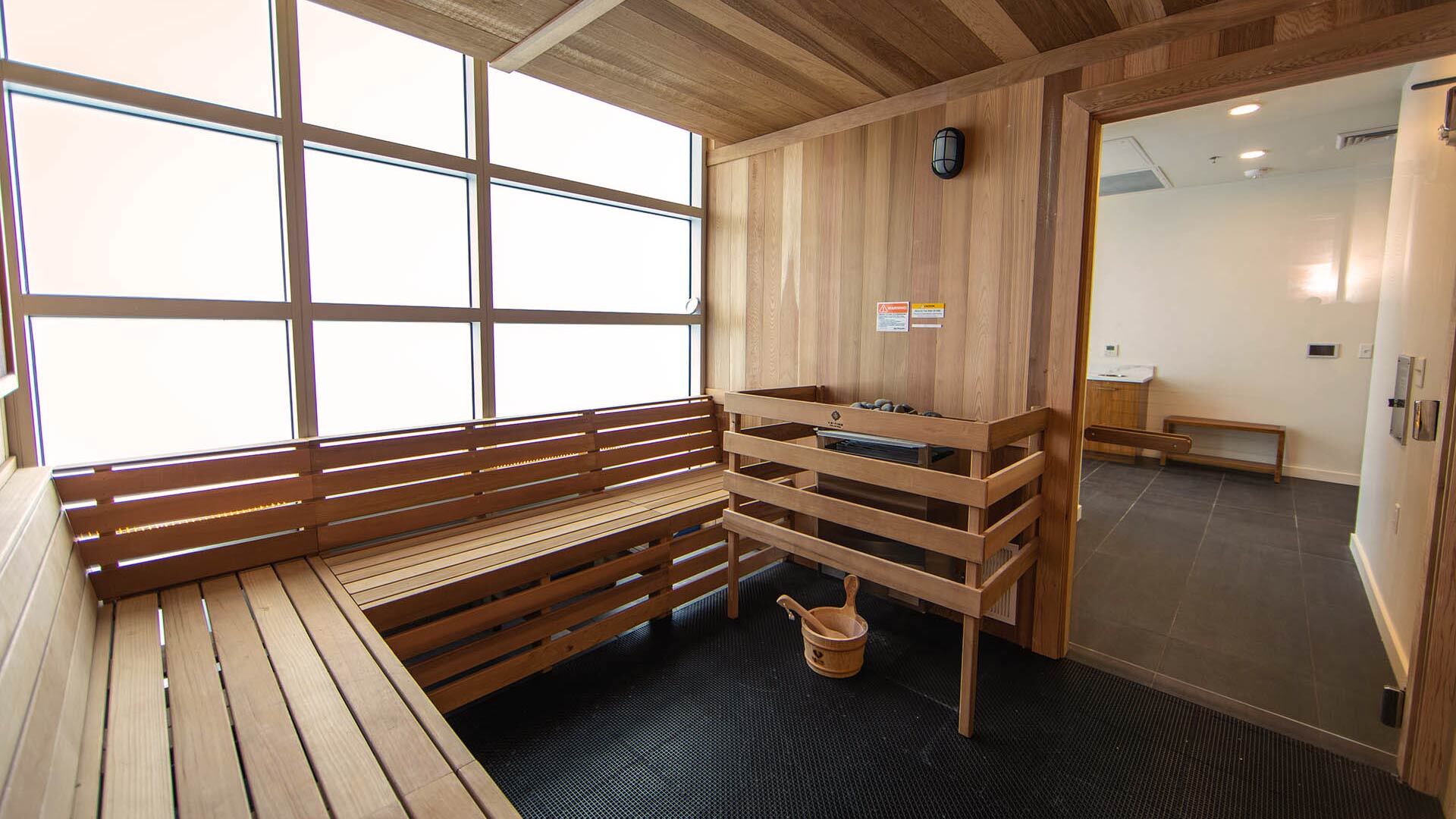 Goss amenities sauna room view 1