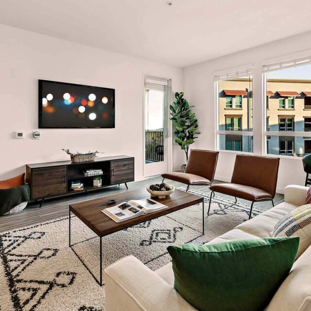 Upland b2 floorplan model livingroom area view 1