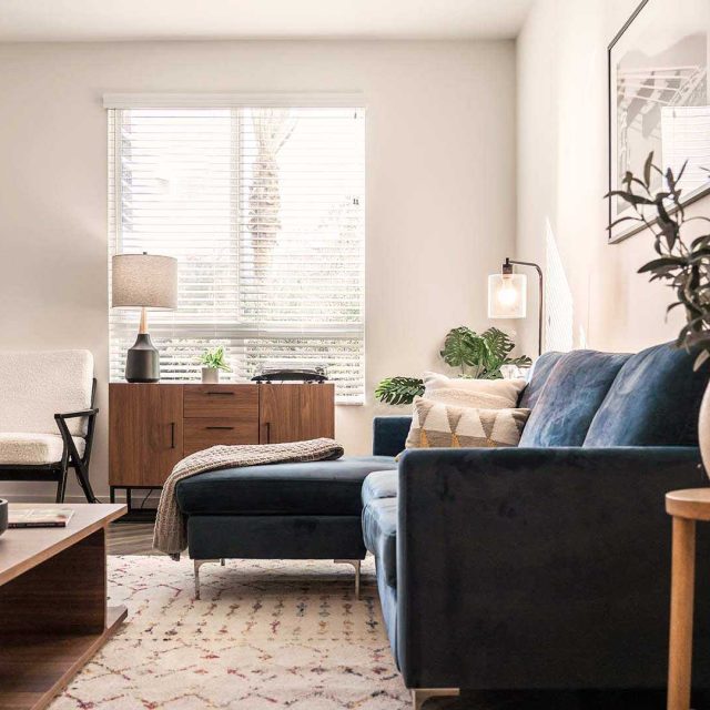 Upland a4 floorplan model livingroom area view 2