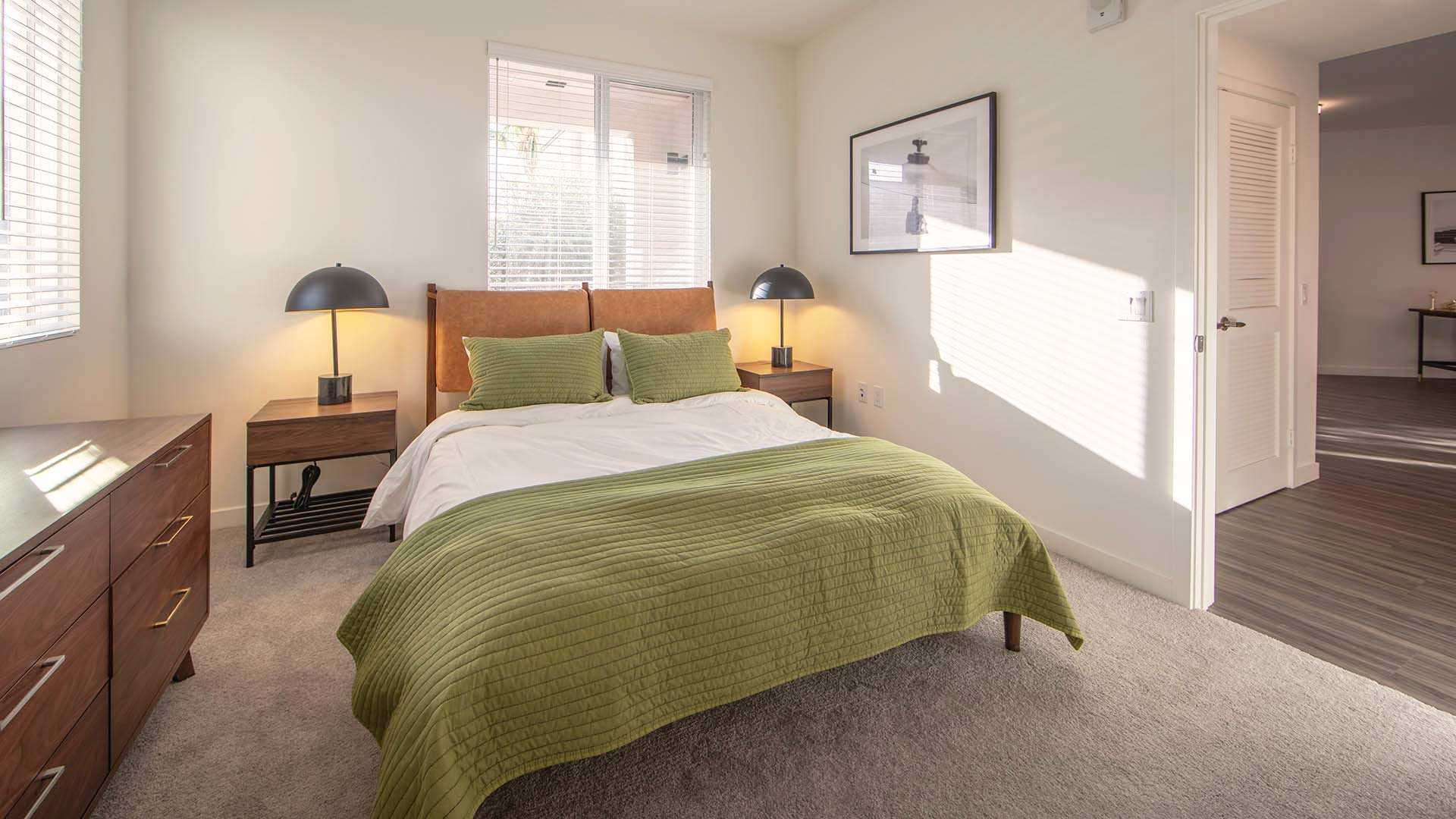 Upland a4 floorplan model bedroom view 1