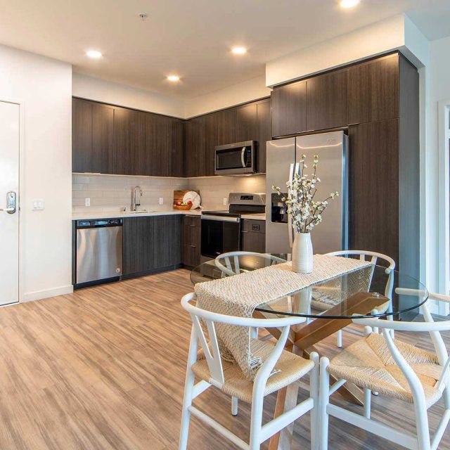 Upland b2 floorplan model dining area view 1