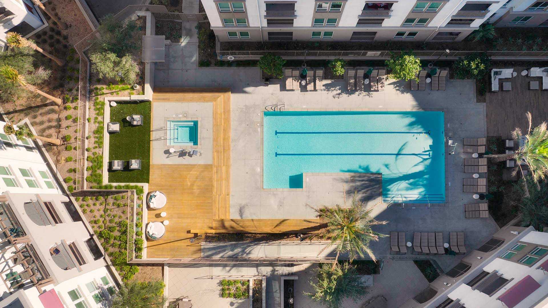 Upland pool aerial view 1
